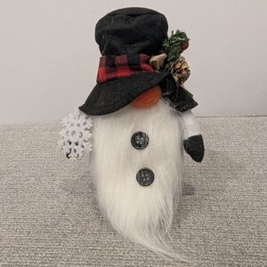 New White Snowman Christmas Scandinavian Gnome, size 8" Home Interior Decor